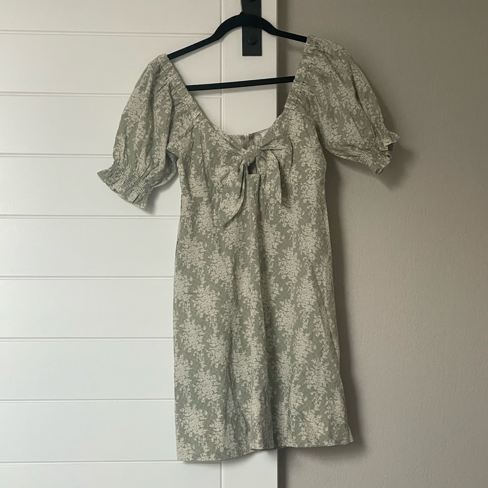 Sage green babydoll dress